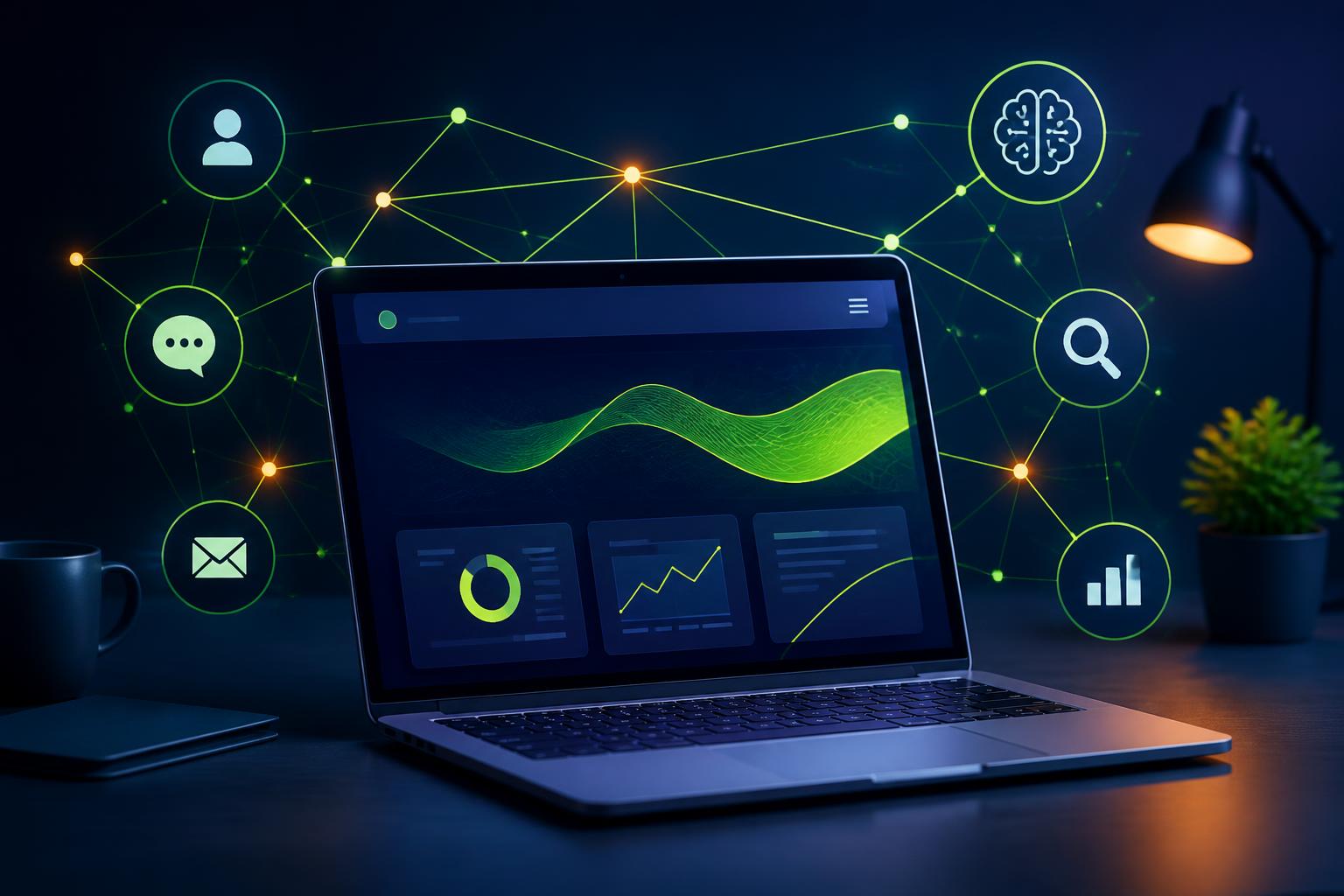 Site profissional criado pela Jota Pe exibido em um notebook